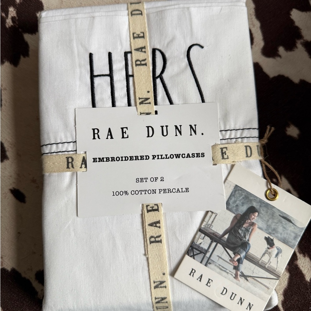 Rae Dunn White Embroidered Pillowcases Set